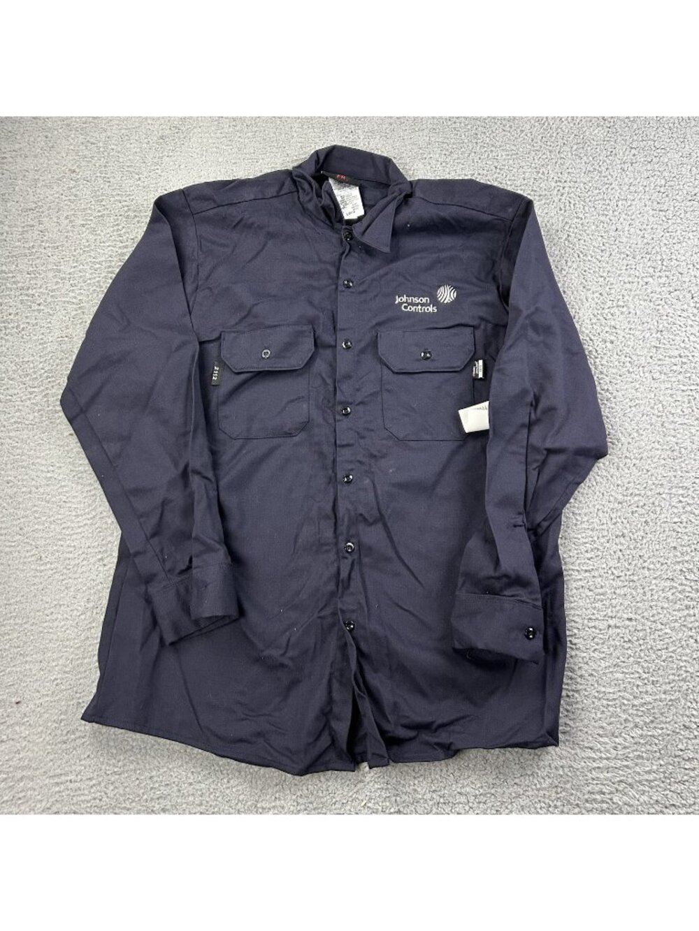 Steelguard Essentials FR Men’s Button Up Long Sleeve Mens Shirt Size Large Navy